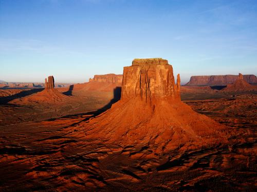 sunset in the desert