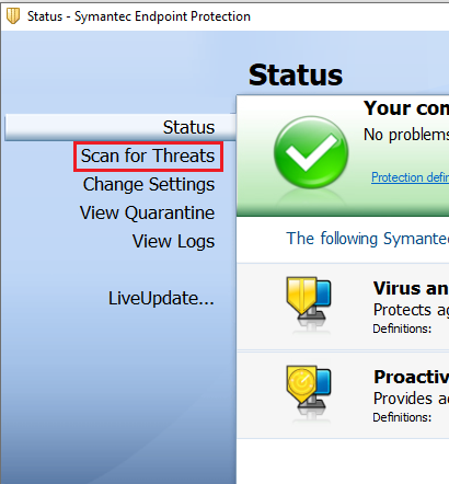 symantec endpoint protection cloud run full scan