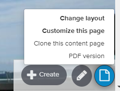 page config options